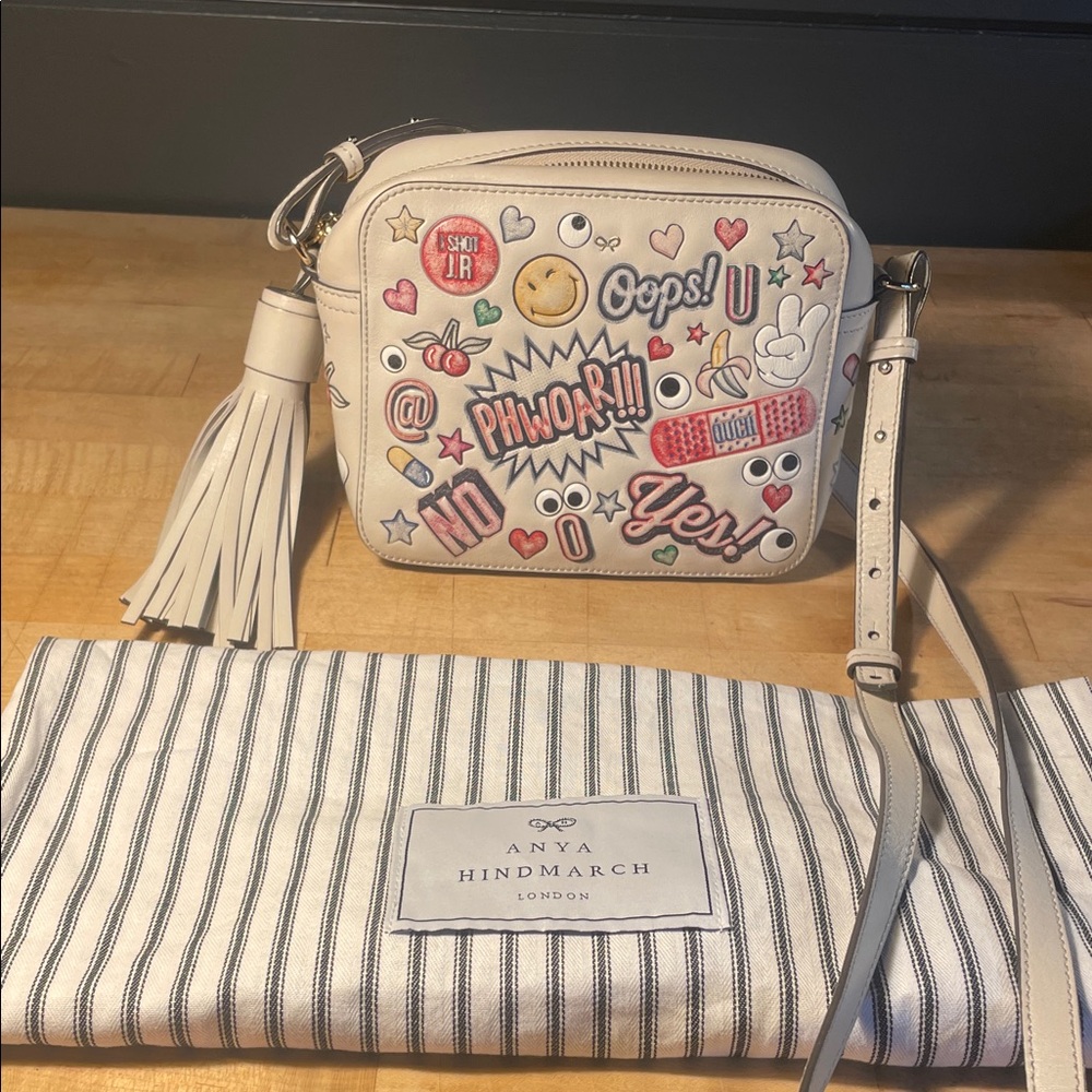 Anya Hindmarch All Over Stickers Comic Crossbody Bag !